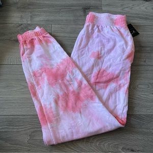 NWT Skatie x Salty Blonde Rocky Sweatpants Tie Dye Pink Size Medium